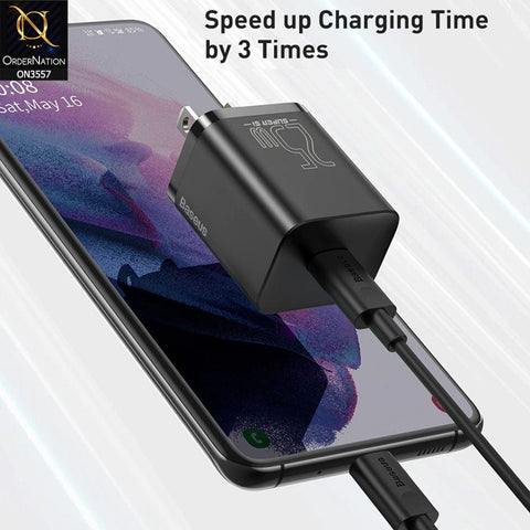 Baseus Super Si Quick TypeC Charger 25W - Black