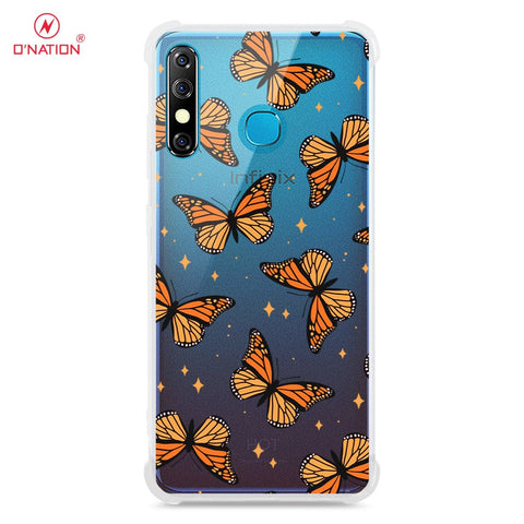 Infinix Hot 8 Cover - O'Nation Butterfly Dreams Series - 9 Designs - Clear Phone Case - Soft Silicon Borders