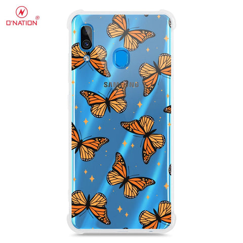 Samsung Galaxy A20 Cover - O'Nation Butterfly Dreams Series - 9 Designs - Clear Phone Case - Soft Silicon Borders