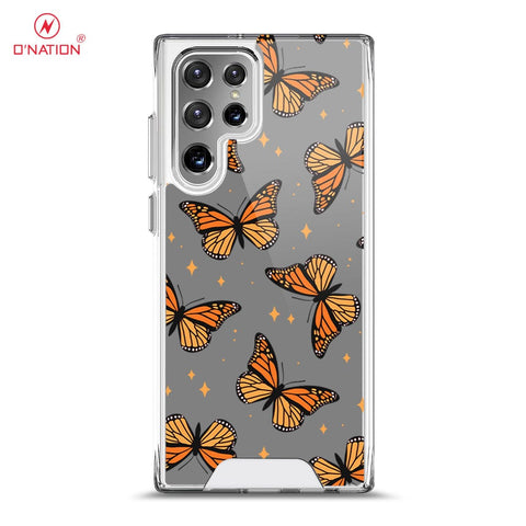 Samsung Galaxy S22 Ultra 5G Cover - O'Nation Butterfly Dreams Series - 9 Designs - Clear Phone Case - Soft Silicon Bordersx