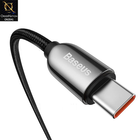 Baseus Display Fast Charge TypeC to TypeC Cable 100W 1m  - Black