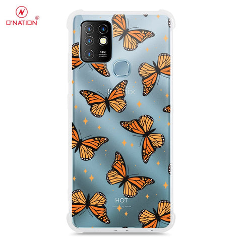 Infinix Hot 10 Cover - O'Nation Butterfly Dreams Series - 9 Designs - Clear Phone Case - Soft Silicon Borders