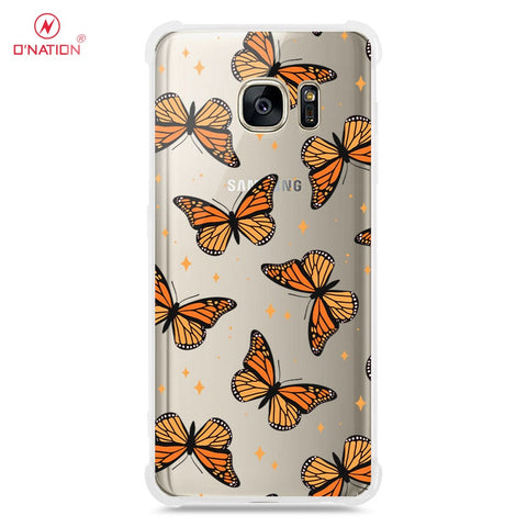 Samsung Galaxy S7 Edge Cover - O'Nation Butterfly Dreams Series - 9 Designs - Clear Phone Case - Soft Silicon Borders