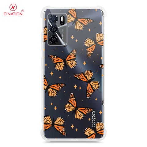 Oppo A16 Cover - O'Nation Butterfly Dreams Series - 9 Designs - Clear Phone Case - Soft Silicon Borders