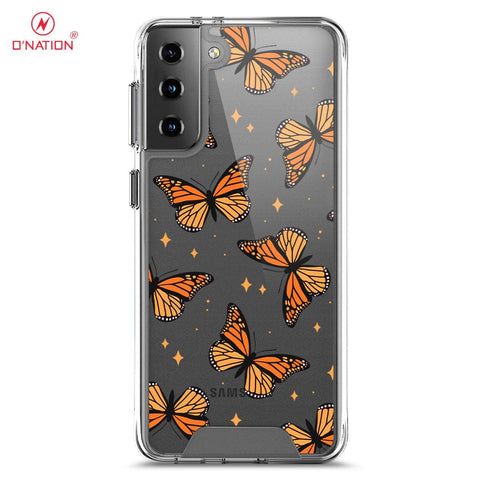Samsung Galaxy S21 5G Cover - O'Nation Butterfly Dreams Series - 9 Designs - Clear Phone Case - Soft Silicon Borders