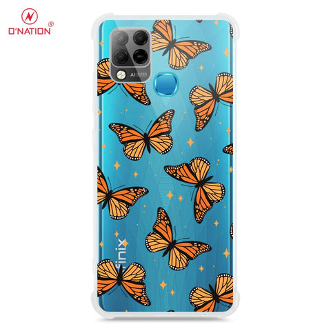 Infinix Hot 10T Cover - O'Nation Butterfly Dreams Series - 9 Designs - Clear Phone Case - Soft Silicon Borders