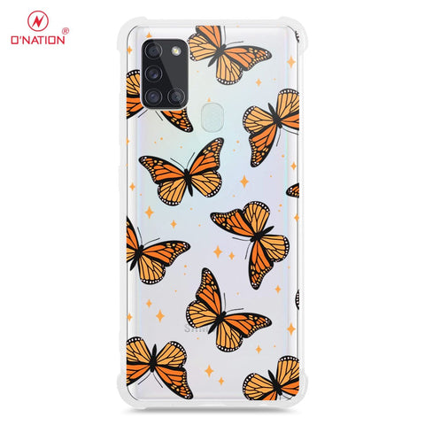 Samsung Galaxy A21s Cover - O'Nation Butterfly Dreams Series - 9 Designs - Clear Phone Case - Soft Silicon Borders