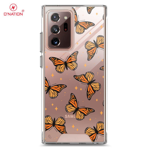 Samsung Galaxy Note 20 Ultra Cover - O'Nation Butterfly Dreams Series - 9 Designs - Clear Phone Case - Soft Silicon Bordersx U7