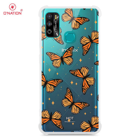 Infinix Hot 9 Play Cover - O'Nation Butterfly Dreams Series - 9 Designs - Clear Phone Case - Soft Silicon Borders