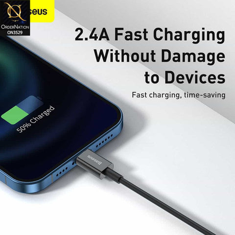 Baseus Superior Fast Charging iPhone Cable 2m 2.4A - Black