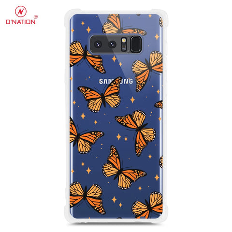 Samsung Galaxy Note 8 Cover - O'Nation Butterfly Dreams Series - 9 Designs - Clear Phone Case - Soft Silicon Borders