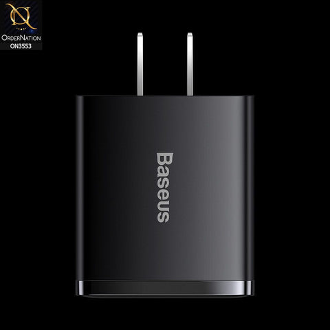 Baseus Compact Quick Charger 2U+C 30W - Black