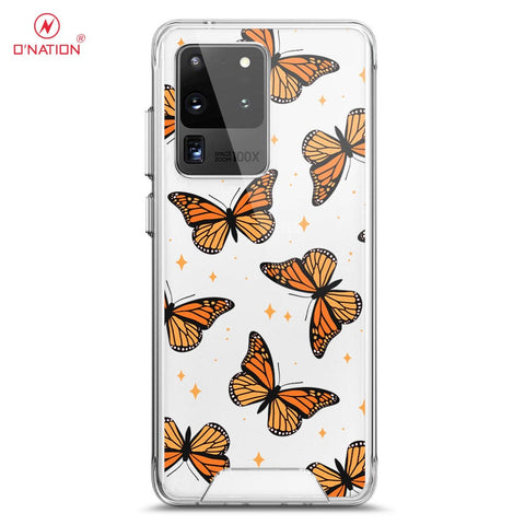 Samsung Galaxy S20 Ultra Cover - O'Nation Butterfly Dreams Series - 9 Designs - Clear Phone Case - Soft Silicon Borders