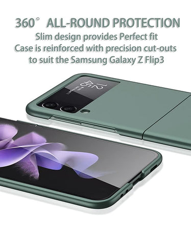 Samsung Galaxy Z Flip 3 5G Cover - White - GKK Ultra Slim PC Hard Shell Case