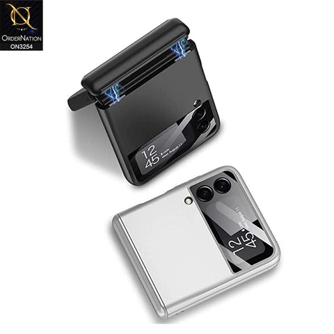 Samsung Galaxy Z Flip 3 5G Cover - Silver - GKK Magnet Folding Envelop Hard Shell Membrane Case