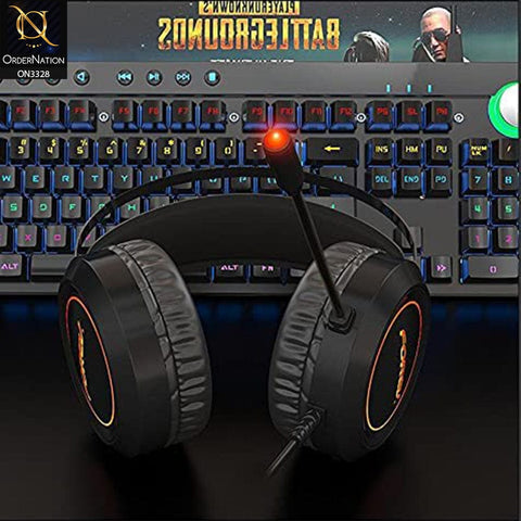 Black - Forev FV-G95 Specific Moving Cool Ultra Shock Bass Effect Gaming Stereo Headphones With Microphone