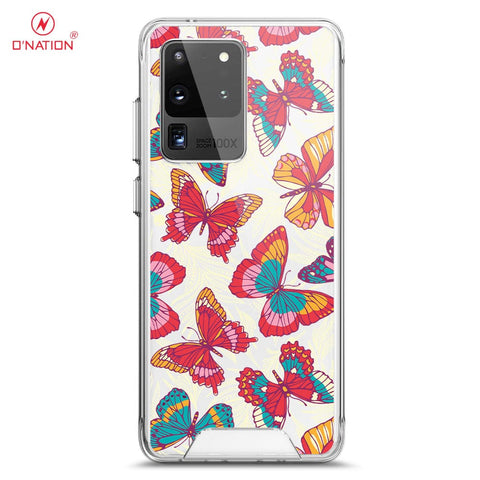 Samsung Galaxy S20 Ultra Cover - O'Nation Butterfly Dreams Series - 9 Designs - Clear Phone Case - Soft Silicon Borders