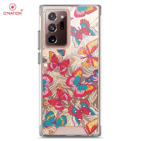Samsung Galaxy Note 20 Ultra Cover - O'Nation Butterfly Dreams Series - 9 Designs - Clear Phone Case - Soft Silicon Bordersx U7