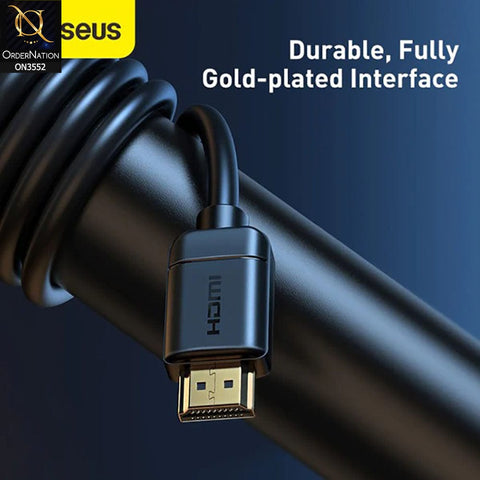 Baseus Horizontal HDMI 2.0 Cable 4K 60 Hz 3D 18 Gbps 2M Black (CADSP-B01)