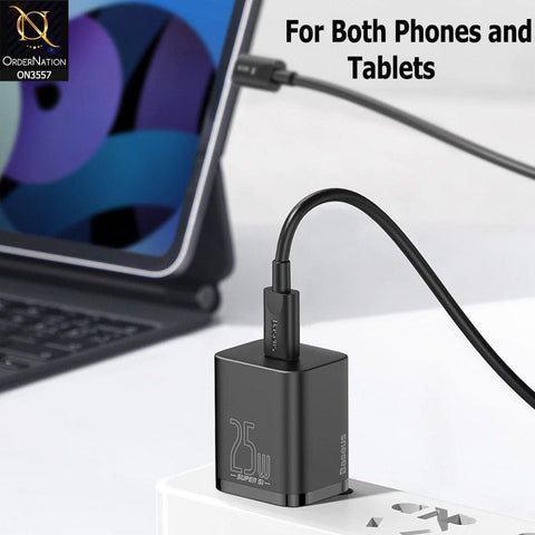 Baseus Super Si Quick TypeC Charger 25W - Black