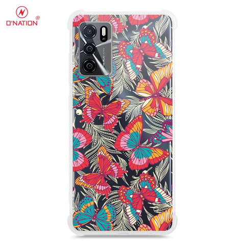 Oppo A16 Cover - O'Nation Butterfly Dreams Series - 9 Designs - Clear Phone Case - Soft Silicon Borders
