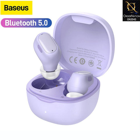 Baseus WM01 TWS Bluetooth 5.0 Headset Earphone - Purple