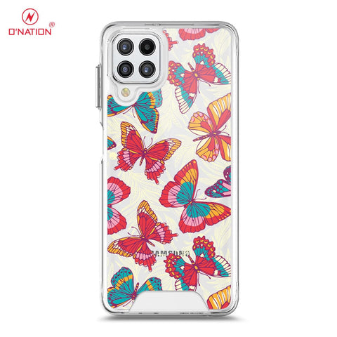 Samsung Galaxy M22 Cover - O'Nation Butterfly Dreams Series - 9 Designs - Clear Phone Case - Soft Silicon Borders