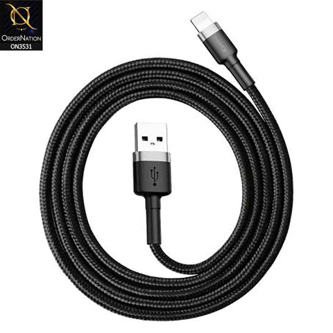 Baseus Cafule Cable USB For Lightning 2M 1.5A - Black & Gray