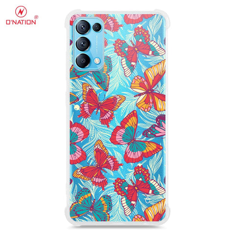 Oppo Reno 5 4G Cover - O'Nation Butterfly Dreams Series - 9 Designs - Clear Phone Case - Soft Silicon Borders