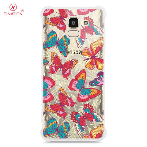 Samsung Galaxy J6 2018 Cover - O'Nation Butterfly Dreams Series - 9 Designs - Clear Phone Case - Soft Silicon Borders