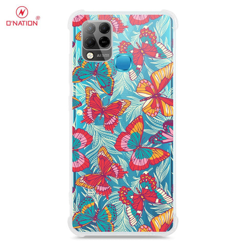 Infinix Hot 10T Cover - O'Nation Butterfly Dreams Series - 9 Designs - Clear Phone Case - Soft Silicon Borders
