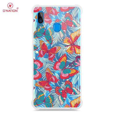 Samsung Galaxy A20 Cover - O'Nation Butterfly Dreams Series - 9 Designs - Clear Phone Case - Soft Silicon Borders
