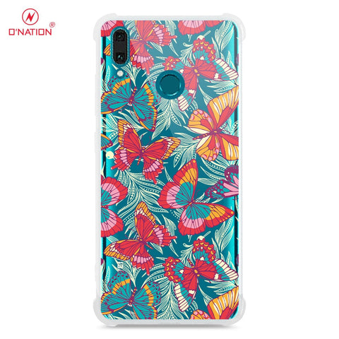 Huawei Y9 2019 Cover - O'Nation Butterfly Dreams Series - 9 Designs - Clear Phone Case - Soft Silicon Borders