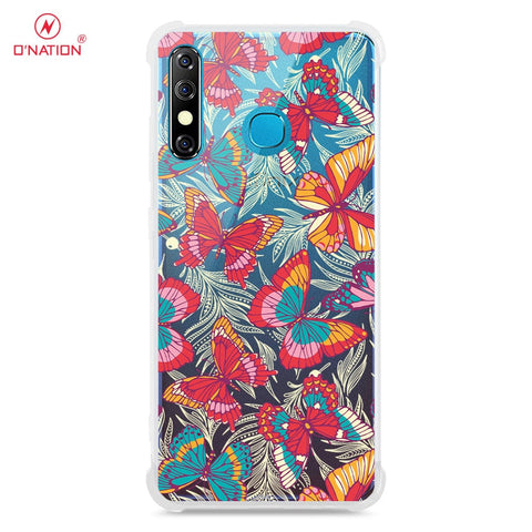 Infinix Hot 8 Cover - O'Nation Butterfly Dreams Series - 9 Designs - Clear Phone Case - Soft Silicon Borders
