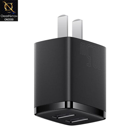 Baseus Compact Charger 2USB 10.5W CN - Black