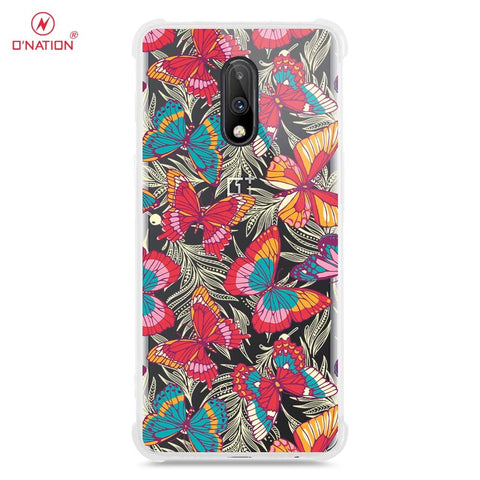 OnePlus 7 Cover - O'Nation Butterfly Dreams Series - 9 Designs - Clear Phone Case - Soft Silicon Borders