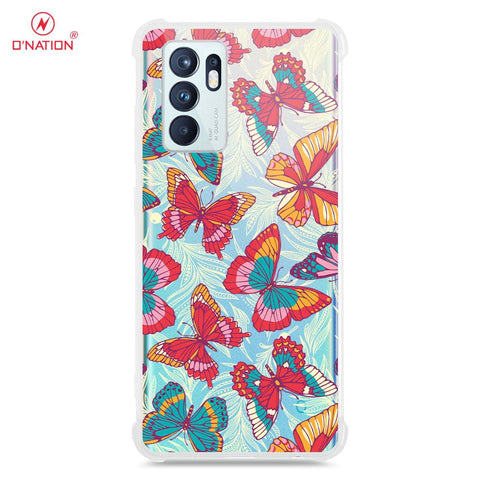 Oppo Reno 6 Cover - O'Nation Butterfly Dreams Series - 9 Designs - Clear Phone Case - Soft Silicon Borders