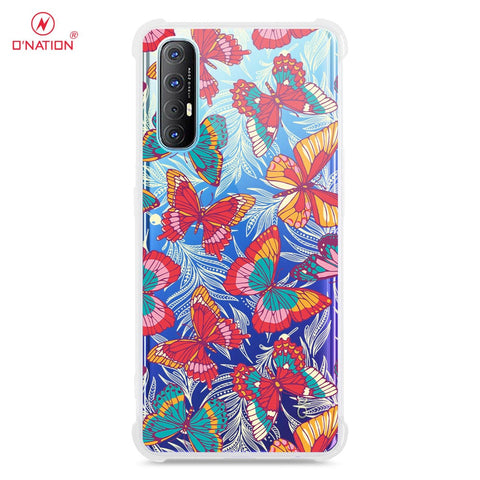 Oppo Reno 3 Pro Cover - O'Nation Butterfly Dreams Series - 9 Designs - Clear Phone Case - Soft Silicon Borders