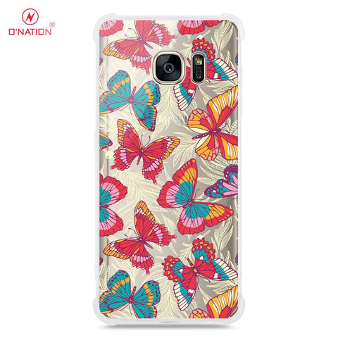 Samsung Galaxy S7 Edge Cover - O'Nation Butterfly Dreams Series - 9 Designs - Clear Phone Case - Soft Silicon Borders