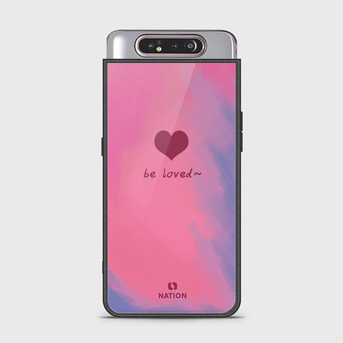 Samsung Galaxy A80 Cover - ONation Heart Series - HQ Ultra Shine Premium Infinity Glass Soft Silicon Borders Case