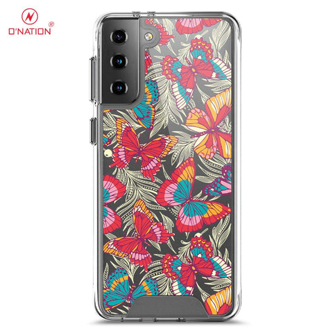 Samsung Galaxy S21 Plus 5G Cover - O'Nation Butterfly Dreams Series - 9 Designs - Clear Phone Case - Soft Silicon Borders