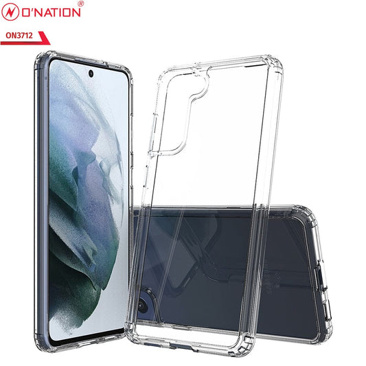Samsung Galaxy S21 FE 5G Cover  - ONation Crystal Series - Premium Quality Clear Case No Yellowing Back With Smart Shockproof Cushions