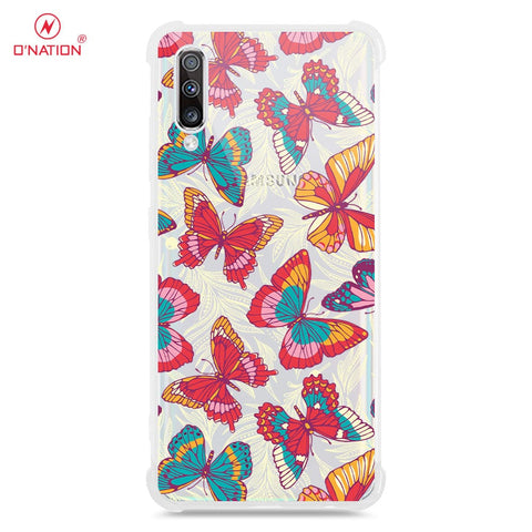 Samsung galaxy A70s Cover - O'Nation Butterfly Dreams Series - 9 Designs - Clear Phone Case - Soft Silicon Borders