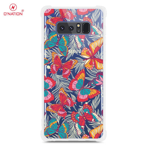 Samsung Galaxy Note 8 Cover - O'Nation Butterfly Dreams Series - 9 Designs - Clear Phone Case - Soft Silicon Borders