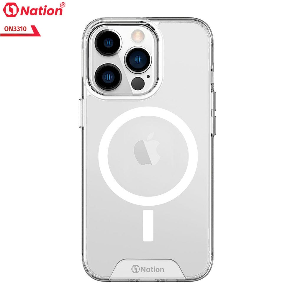 iPhone 12 Pro Max Cover - ONation MagSafe Series - Premium Quality No Yellowing Drop Tested Tpu+Pc Clear Soft Edges