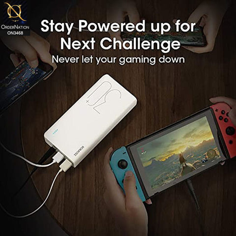 White -Romoss sense 8 30000mAh 18W Fast Charge Type-C PD 3 Outputs & 3 Inputs Power Bank