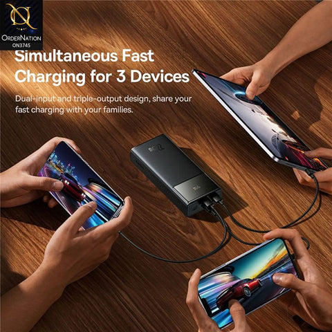 Baseus Star-Lord Digital Display Fast Charge Power Bank 20000 mAh 22.5W (With Simple Series Charging Cable USB to Type-C 3A 0.3m)