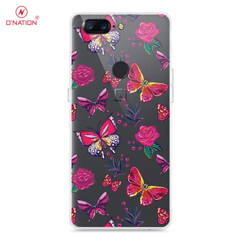 OnePlus 5T Cover - O'Nation Butterfly Dreams Series - 9 Designs - Clear Phone Case - Soft Silicon Borders