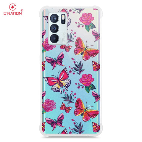 Oppo Reno 6 Pro 5G Cover - O'Nation Butterfly Dreams Series - 9 Designs - Clear Phone Case - Soft Silicon Borders