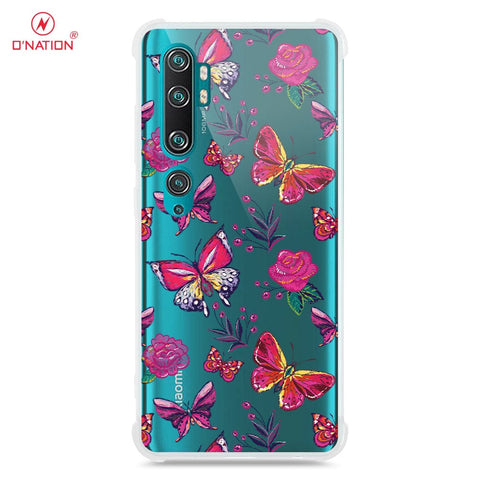 Xiaomi Mi Note 10 Cover - O'Nation Butterfly Dreams Series - 9 Designs - Clear Phone Case - Soft Silicon Borders